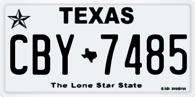 TX license plate CBY7485
