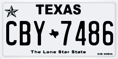 TX license plate CBY7486