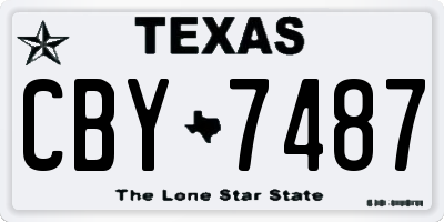 TX license plate CBY7487