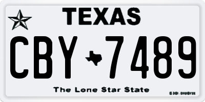 TX license plate CBY7489