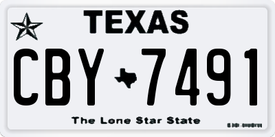 TX license plate CBY7491