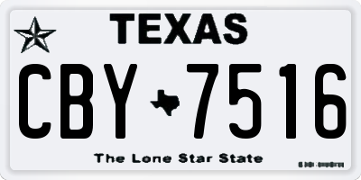 TX license plate CBY7516