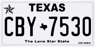 TX license plate CBY7530