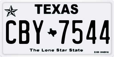 TX license plate CBY7544
