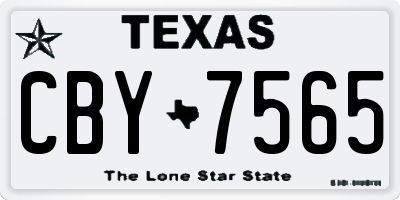 TX license plate CBY7565