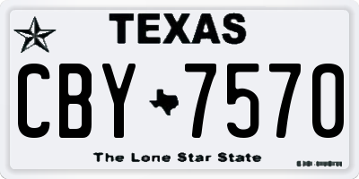 TX license plate CBY7570