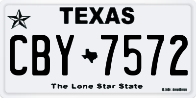TX license plate CBY7572
