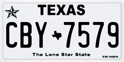 TX license plate CBY7579