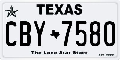 TX license plate CBY7580