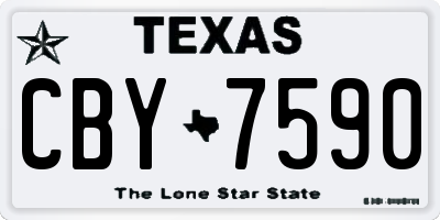 TX license plate CBY7590