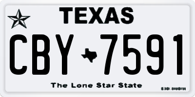 TX license plate CBY7591