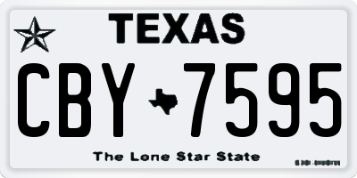 TX license plate CBY7595