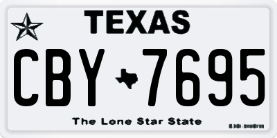 TX license plate CBY7695