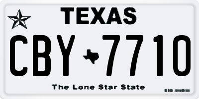 TX license plate CBY7710