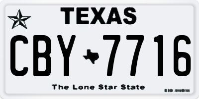 TX license plate CBY7716