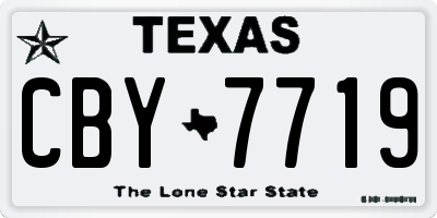 TX license plate CBY7719