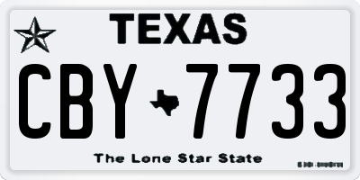 TX license plate CBY7733
