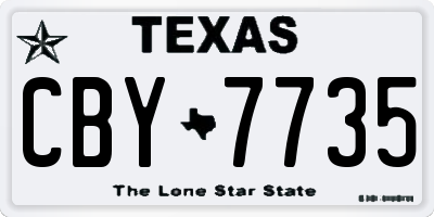TX license plate CBY7735