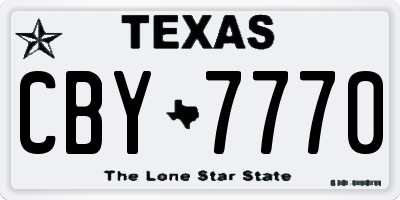 TX license plate CBY7770