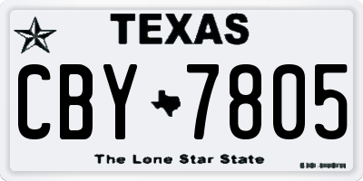 TX license plate CBY7805