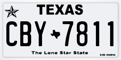 TX license plate CBY7811