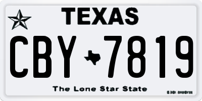 TX license plate CBY7819