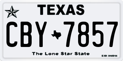TX license plate CBY7857