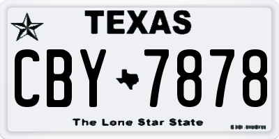 TX license plate CBY7878