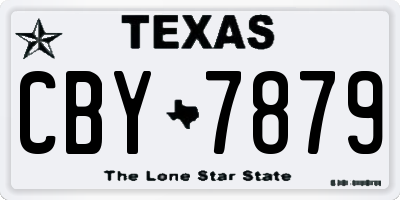 TX license plate CBY7879