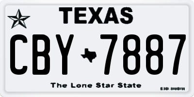 TX license plate CBY7887