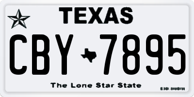 TX license plate CBY7895