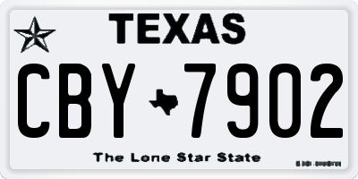 TX license plate CBY7902