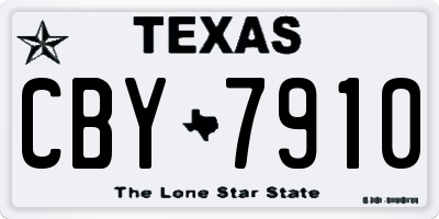 TX license plate CBY7910