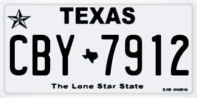 TX license plate CBY7912