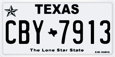 TX license plate CBY7913