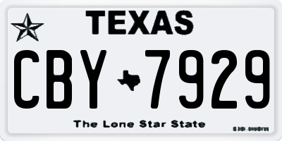 TX license plate CBY7929