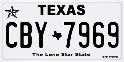 TX license plate CBY7969