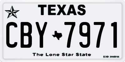TX license plate CBY7971