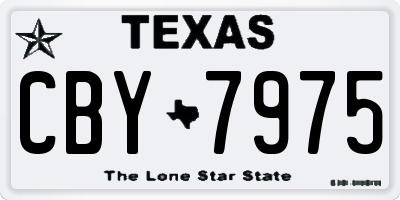 TX license plate CBY7975