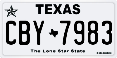TX license plate CBY7983