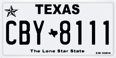 TX license plate CBY8111