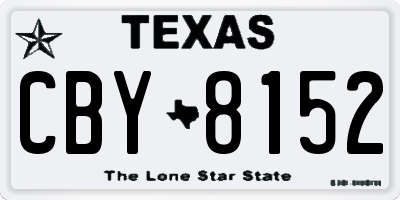 TX license plate CBY8152