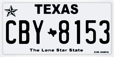 TX license plate CBY8153