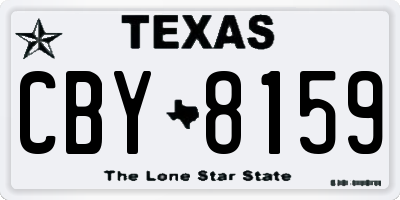 TX license plate CBY8159