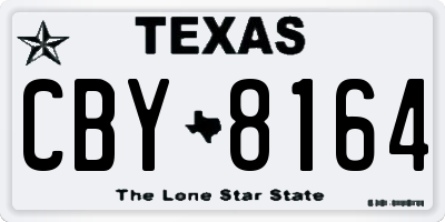 TX license plate CBY8164