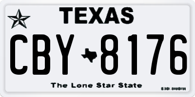 TX license plate CBY8176