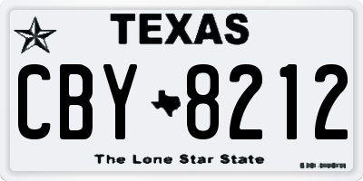 TX license plate CBY8212