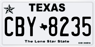 TX license plate CBY8235