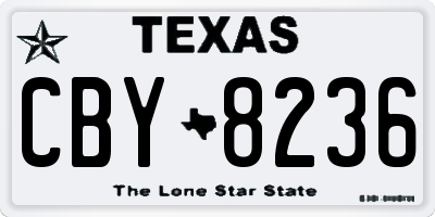 TX license plate CBY8236