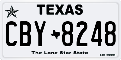 TX license plate CBY8248